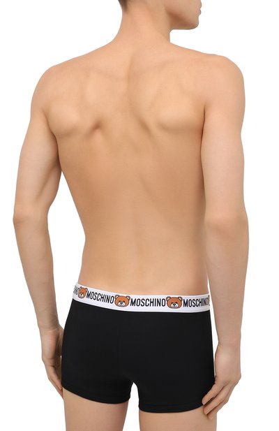 Хлопковые боксеры MOSCHINO черного цвета по цене 4250 руб., арт. A4732/8119, фото 3 Хлопковые боксеры MOSCHINO, арт. A4732/8119, фото 3