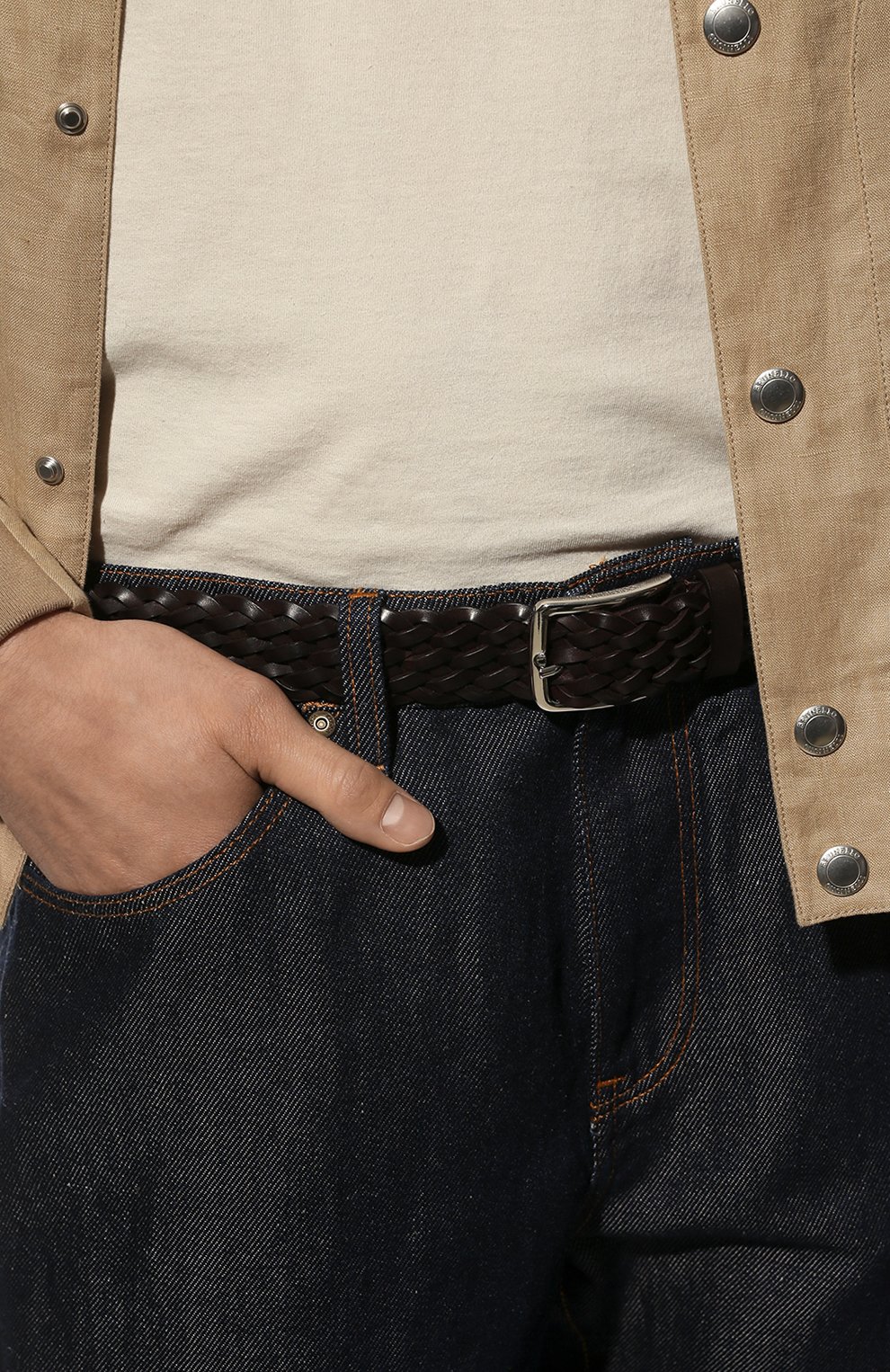 Кожаный ремень CORNELIANI, арт. 90V309-2820833/00, фото 2