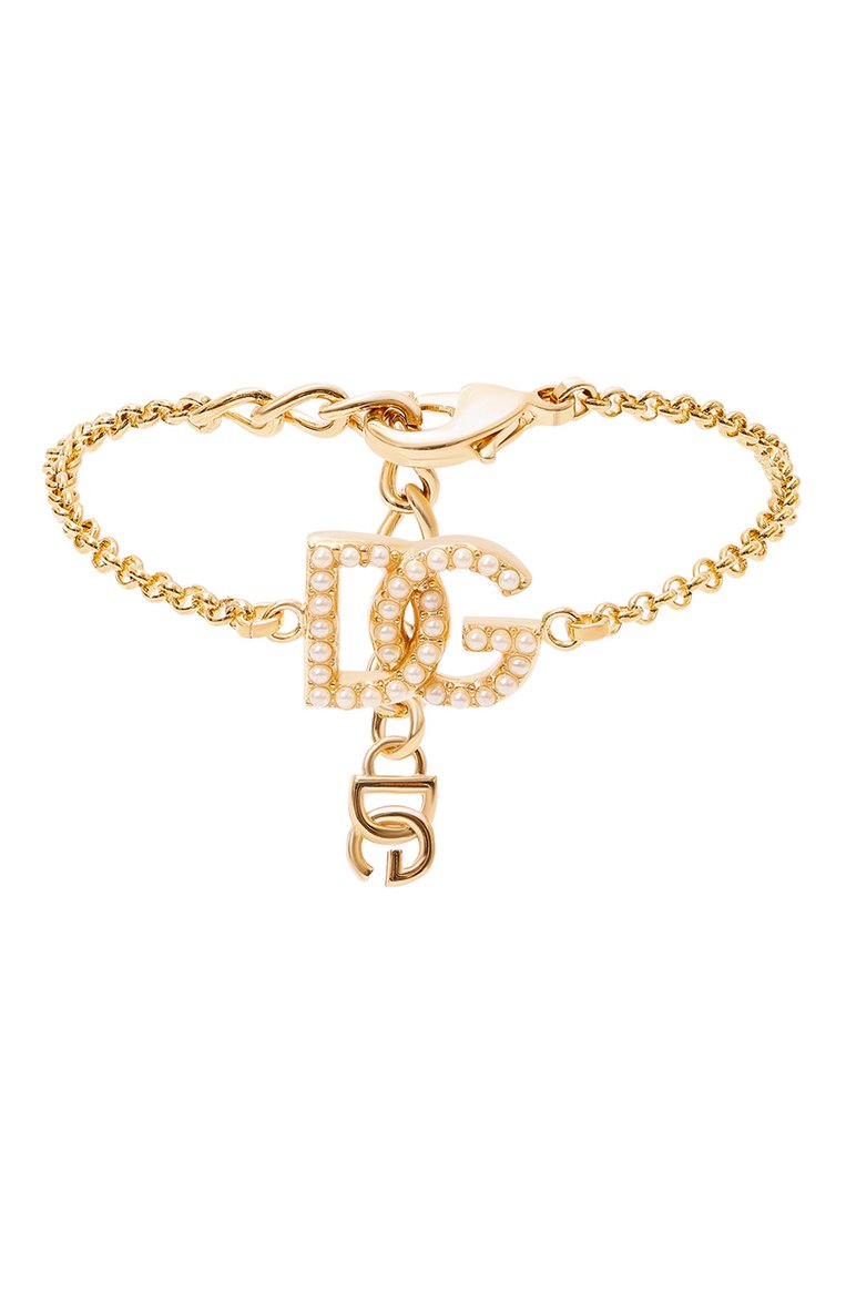 Женский браслет DOLCE & GABBANA золотого цвета, арт. WBP6P1 W1111/G0LD | Фото 1 (Нос: Не проставлено; Материал: Металл; Региональные ограничения белый список (Axapta Mercury): Не проставлен�о)