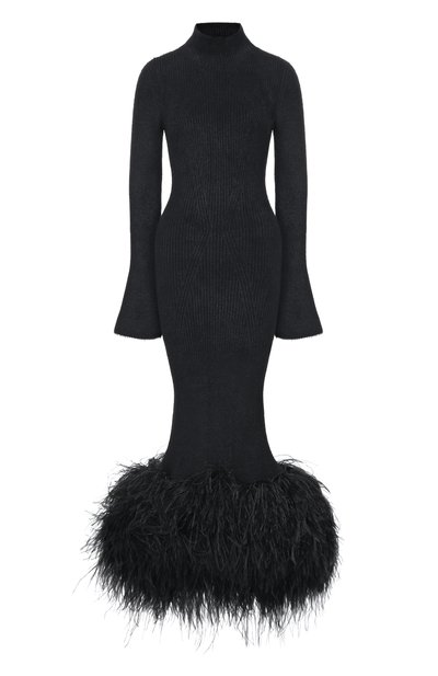 Женское платье с отделкой перьями LEFFERS, арт. 23.52.111.16.01