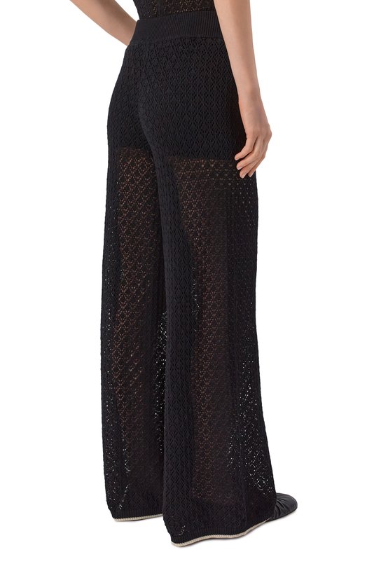 Хлопковые брюки Agnona K711030E/7C080PE Чёрный  K711030E/7C080PE Фото 4