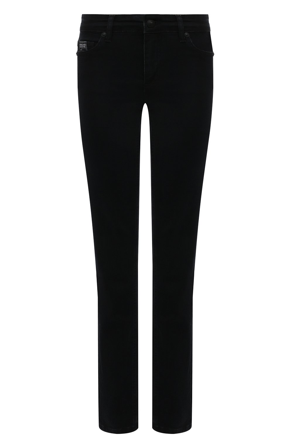 Джинсы VERSACE JEANS COUTURE черного цвета по цене 26500 руб., арт. 73HAB5K3-73DP500 C SKINNY CRYSTAL RIC VJC C D/CDW0, фото 1 Джинсы VERSACE JEANS COUTURE, арт. 73HAB5K3-73DP500 C SKINNY CRYSTAL RIC VJC C D/CDW0, фото 1