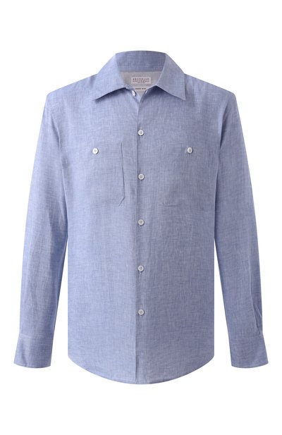 Мужская льняная рубашка BRUNELLO CUCINELLI, арт. MM6840658