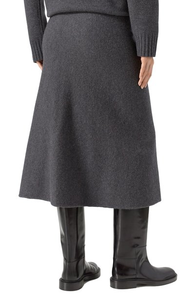 Шерстяная юбка JIL SANDER серого цвета по цене 127000 руб., арт. J02MA0248/J14506, фото 4 Шерстяная юбка JIL SANDER, арт. J02MA0248/J14506, фото 4