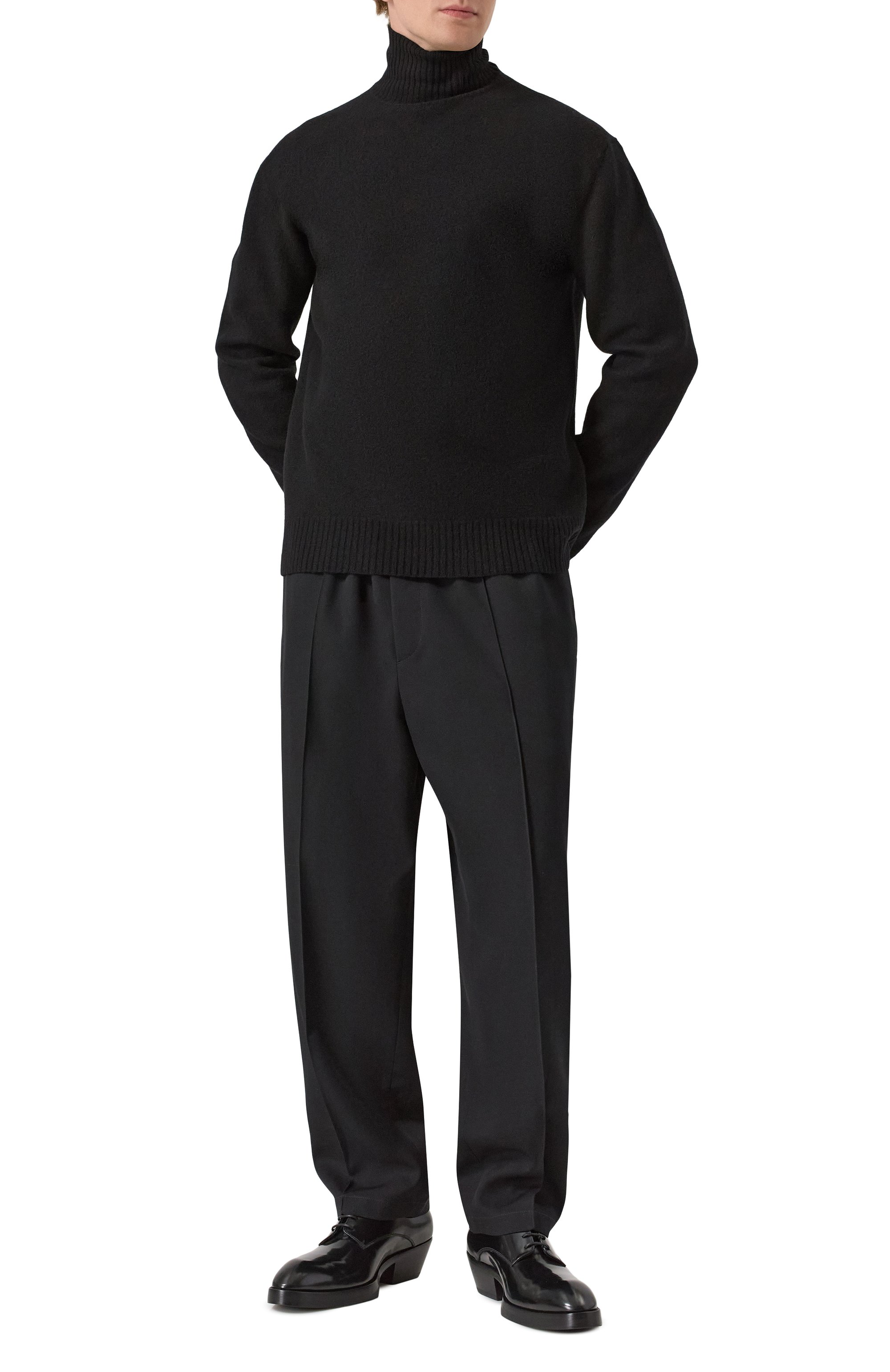 Шерстяной свитер JIL SANDER черного цвета по цене 107000 руб., арт. J22GP0224/J14603, фото 2 Шерстяной свитер JIL SANDER, арт. J22GP0224/J14603, фото 2