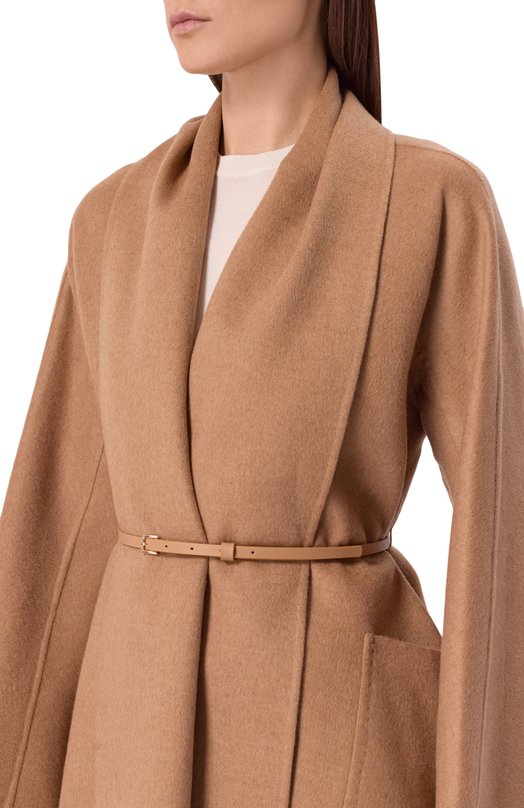 Шерстяное пальто Max Mara MXMABILITA Бежевый  MXMABILITA Фото 5