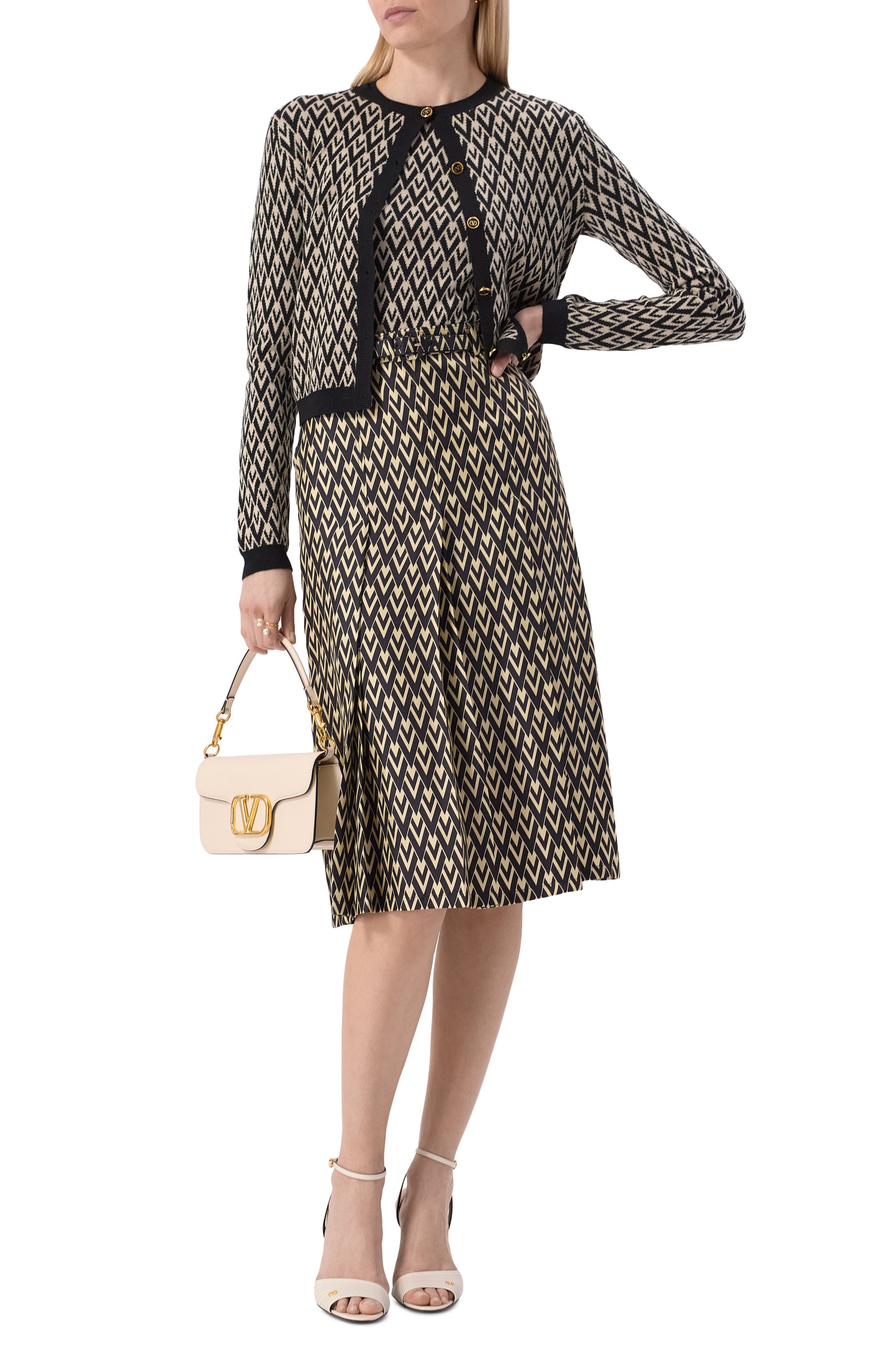 Шелковая юбка VALENTINO, арт. 6B3RACQ090R, фото 2