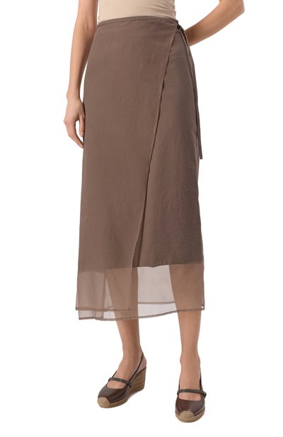 Хлопковая юбка BRUNELLO CUCINELLI, арт. ML140G3826, фото 3