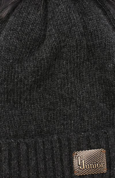 Шапка из смеси шерсти и кашемира с меховым помпоном IL TRENINO, арт. 15 8637/E0, фото 3