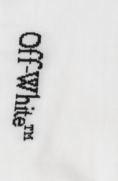 Мужские хлопковые носки OFF-WHITE белого цвета, арт. 0MRA084C99KNI001 | Фото 2 (Материал внешний: Хлопок; Нос: Не проставлено; Кросс-КТ: бельё)