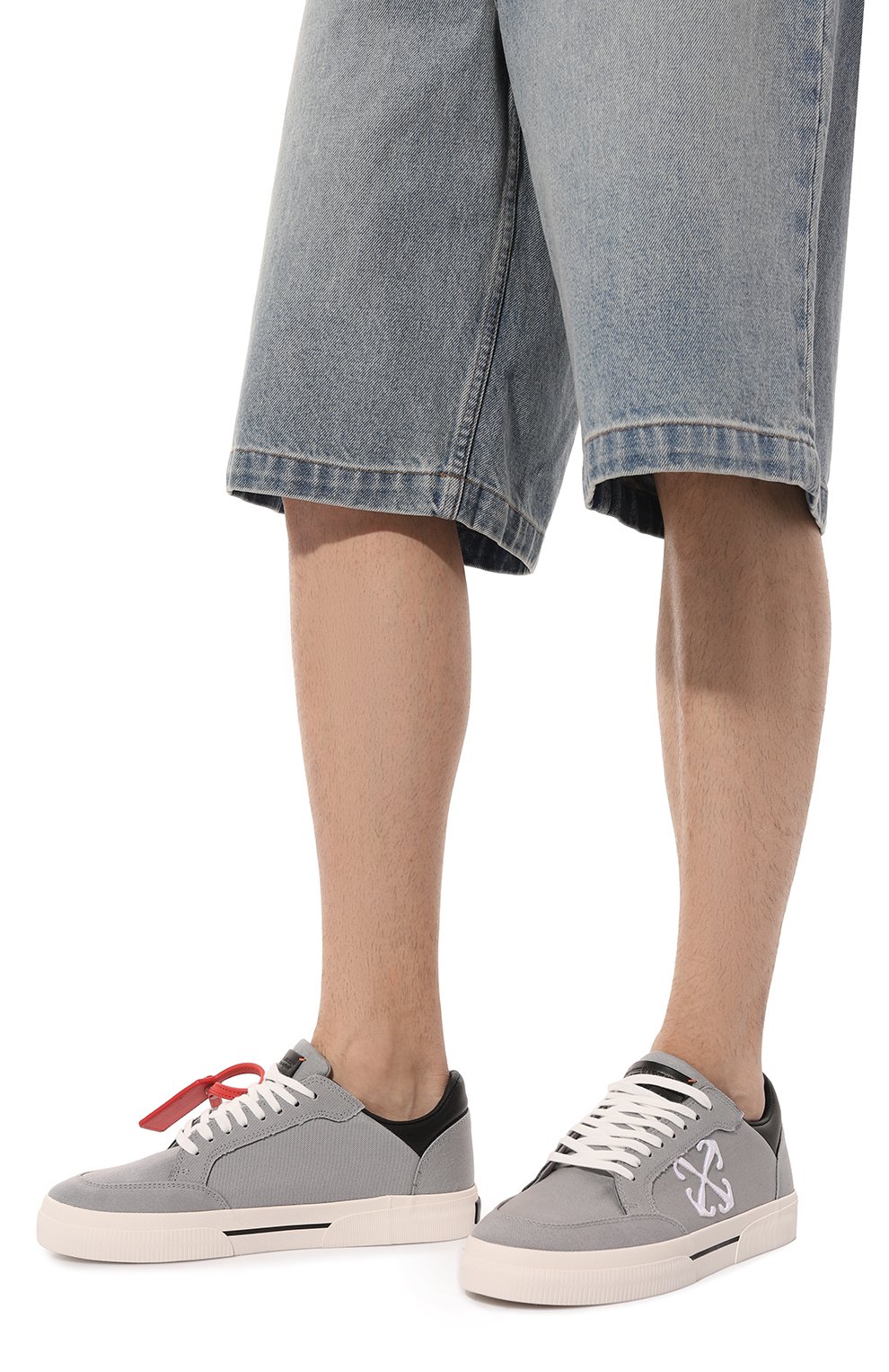 Текстильные кеды new low vulcanized OFF-WHITE, арт. 0MIA293S24FAB001, фото 3