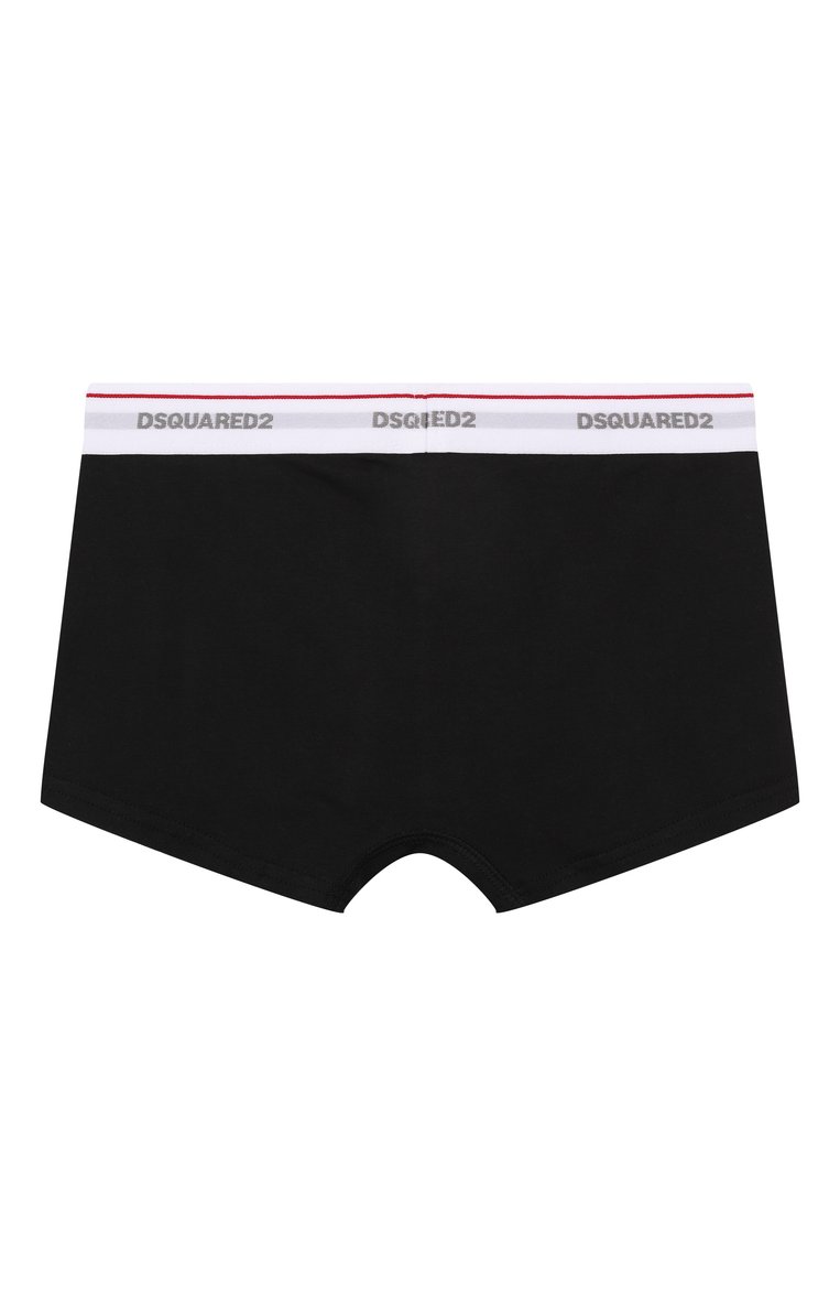Детские комплект из двух боксеров DSQUARED2 разноцветного цвета, арт. DQ2479/D008J | Фото 5 (Рукава: Короткие; Материал �внешний: Хлопок; Автоматизация состава: Проставлено; Автоматизация ТО: Проставлено; Ростовка одежда: 4 года | 104 см, 6 лет | 116 см, 8 лет | 128 см, 10 - 11 лет | 140 - 146см, 13 - 15 лет | 158 см, 16 лет | 164 см)
