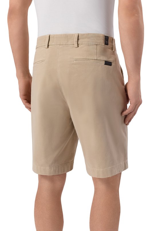 Хлопковые шорты 7 For All Mankind 7TI70E45-3A3 Бежевый  7TI70E45-3A3 Фото 4