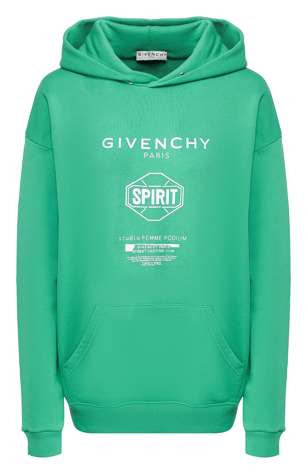 Хлопковое худи GIVENCHY зеленого цвета по цене 59700 руб., арт. BW70643Z33, фото 1 Хлопковое худи GIVENCHY, арт. BW70643Z33, фото 1