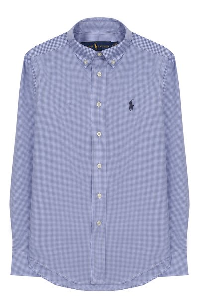 Хлопковая рубашка с воротником button down RALPH LAUREN, арт. 351713548