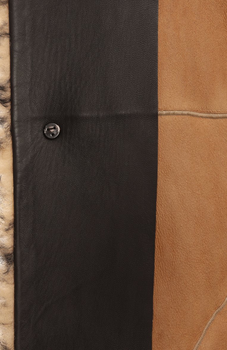 Женская дубленка из овчины BOTTEGA VENETA леопардового цвета, арт. 793733-V4DW0 | Фото 7 (Рукава: Длинные; Материал внешний: Натуральный мех; Длина (верхняя одежда): До колена; Стили: Гламурный; Женское Кросс-КТ: Мех; Кросс-КТ: Куртка; Автоматизация состава: Проставлено; Автоматизация ТО: Проставлено)