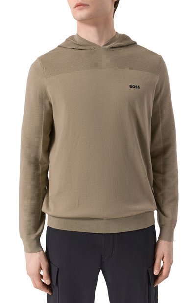 Худи BOSS GREEN бежевого цвета по цене 26950 руб., арт. 50528865, фото 3 Худи BOSS GREEN, арт. 50528865, фото 3