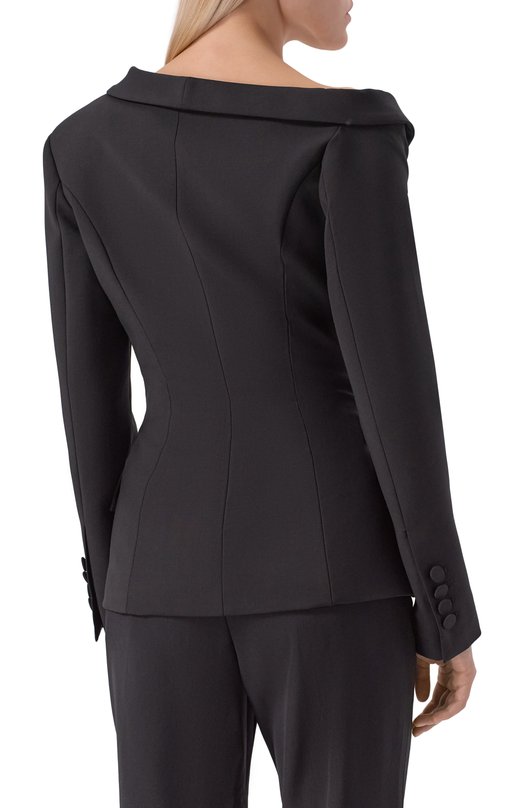 Шерстяной жакет Giuseppe di Morabito 05FWJA124X 05327A Чёрный  05FWJA124X 05327A Фото 4