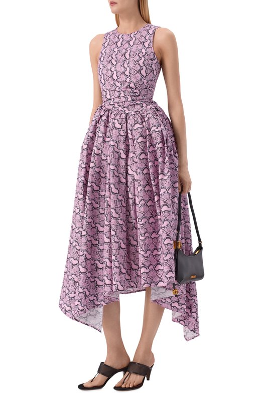 Хлопковое платье MSGM 4042MDA31 267352/267352 Розовый  4042MDA31 267352/267352 Фото 2