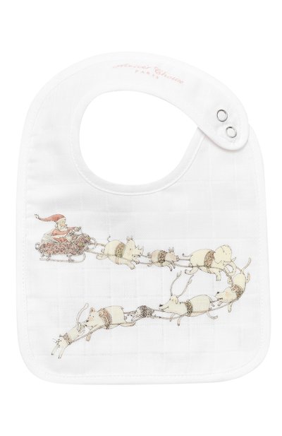 Хлопковый нагрудник ATELIER CHOUX, арт. SMALL BIB SANTA`S SLEIGH, фото 1