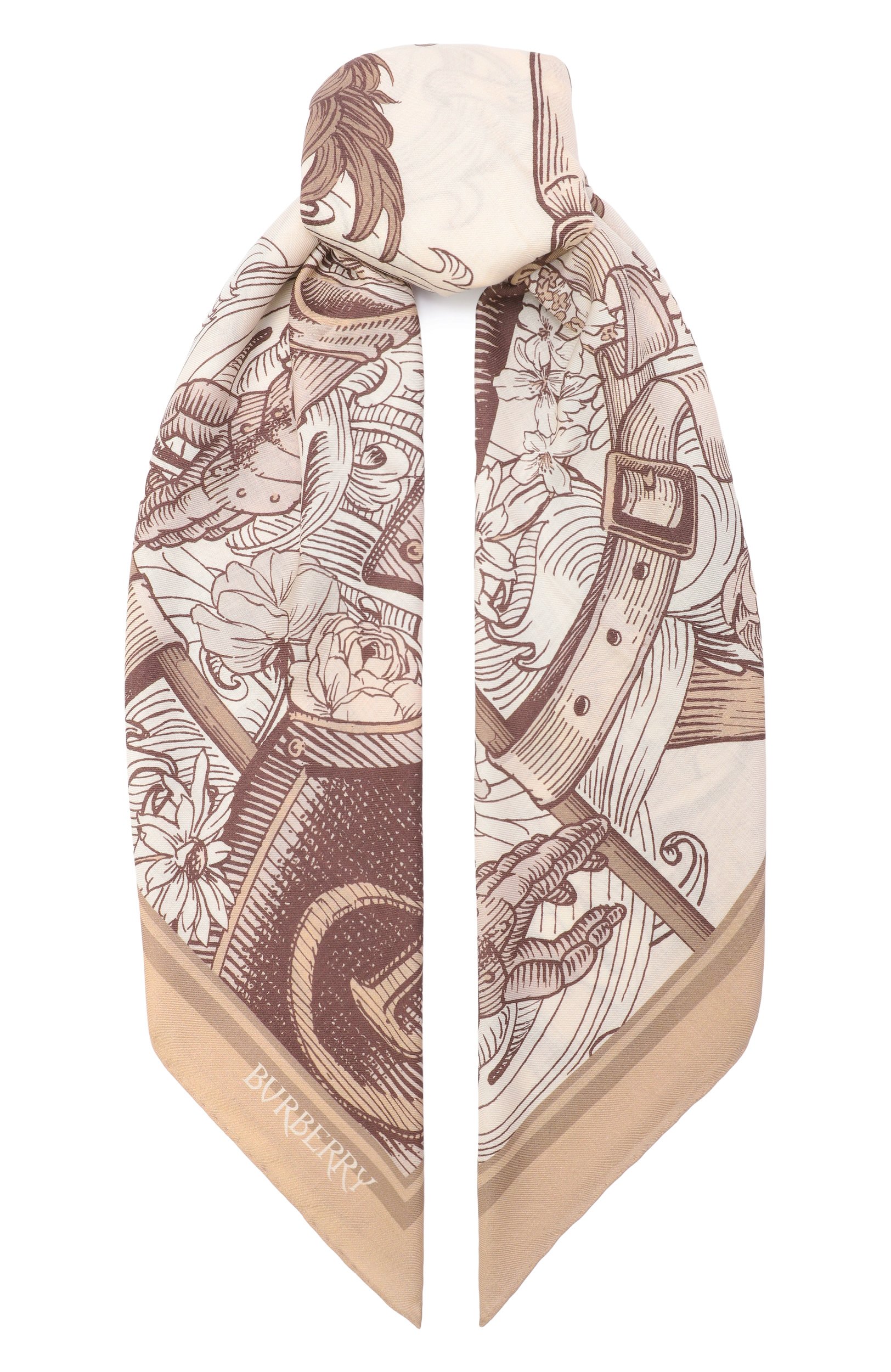 Шаль из кашемира и шелка BURBERRY, арт. 8129631, фото 1