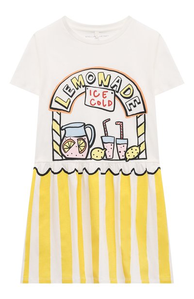 Хлопковое платье STELLA MCCARTNEY разноцветного цвета по цене 8295 руб., арт. TU1E01, фото 1 Хлопковое платье STELLA MCCARTNEY, арт. TU1E01, фото 1