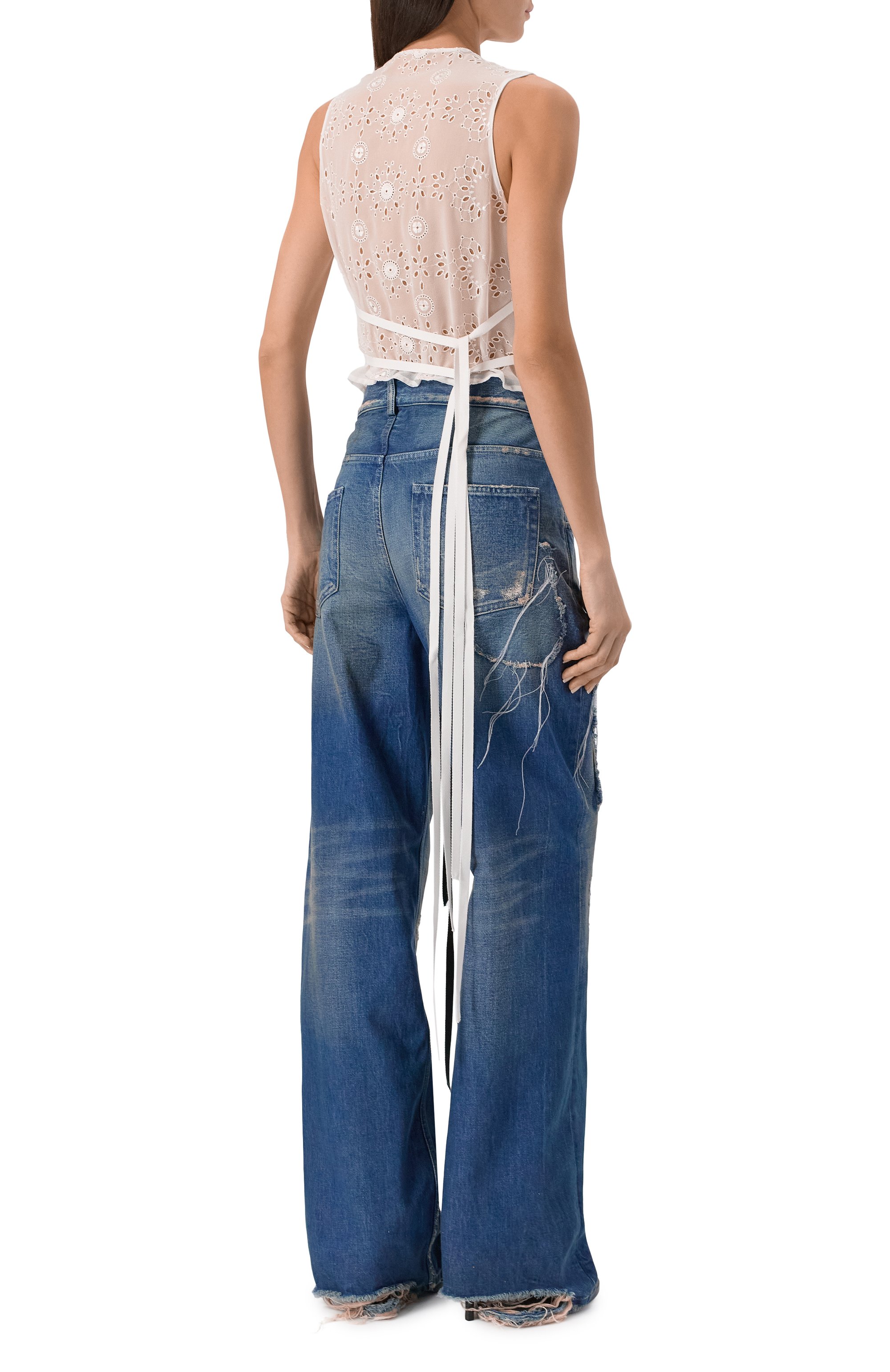 Жилет из вискозы ANN DEMEULEMEESTER, арт. B0012742/FA558, фото 4