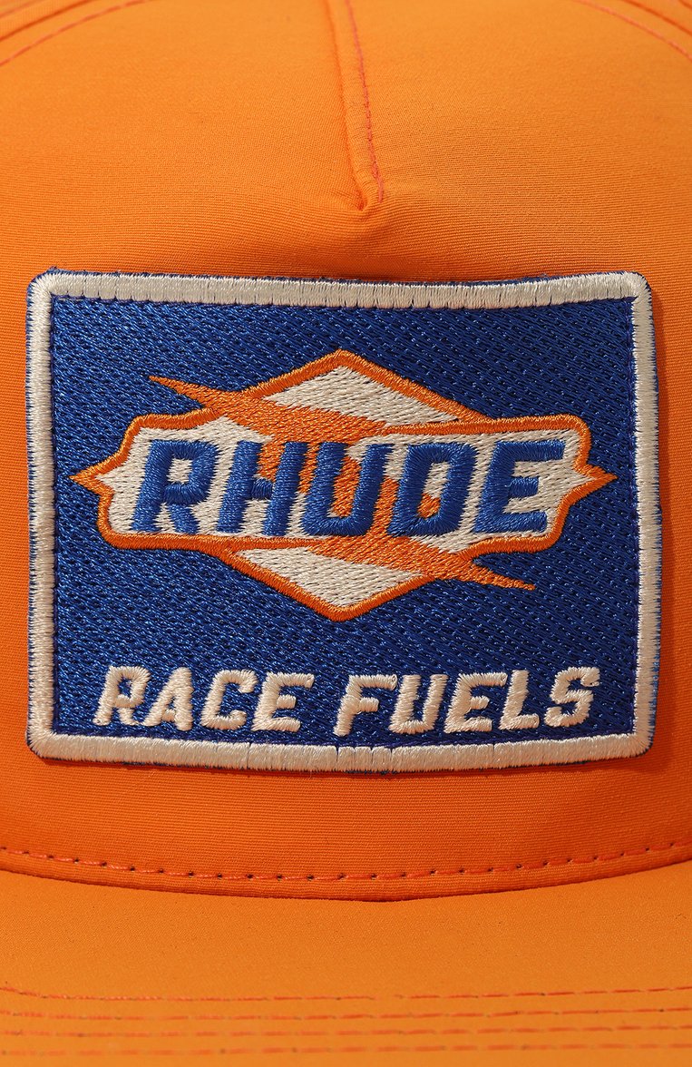 Мужская бейсболка RHUDE оранжевого цвета, арт. RHSS23HA36992352 | Фото 4 (Материал: Текстиль, Синтетический материал; Нос: Не проставлено; Автоматизация состава: Проставлено)