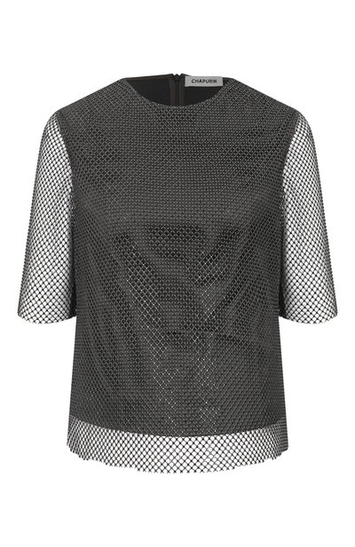 Женский топ с отделкой стразами CHAPURIN, арт. BL/20435/28882-М