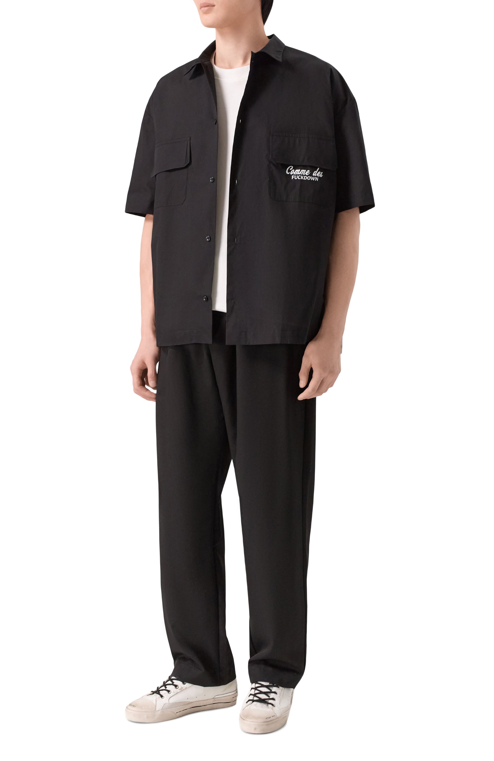 Брюки COMME DES FUCKDOWN черного цвета по цене 12000 руб., арт. CFABM02028, фото 2 Брюки COMME DES FUCKDOWN, арт. CFABM02028, фото 2