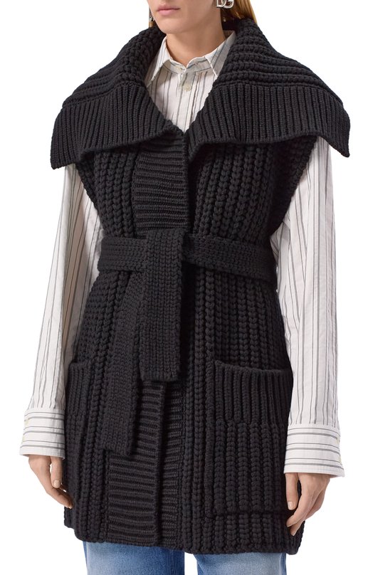 Жилет из шерсти и кашемира Dolce & Gabbana FXVCKT/JBME2 Чёрный  FXVCKT/JBME2 Фото 3