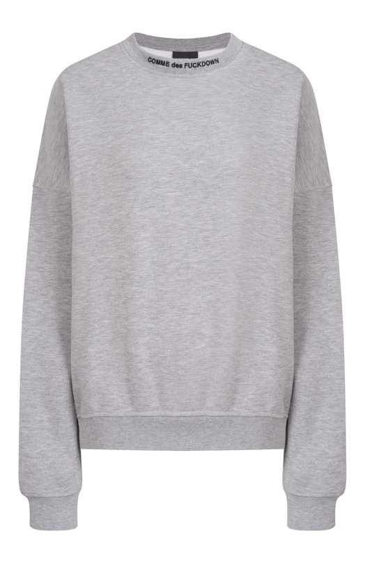 Хлопковый свитшот Comme des Fuckdown CFABW01370 Серый CFABW01370