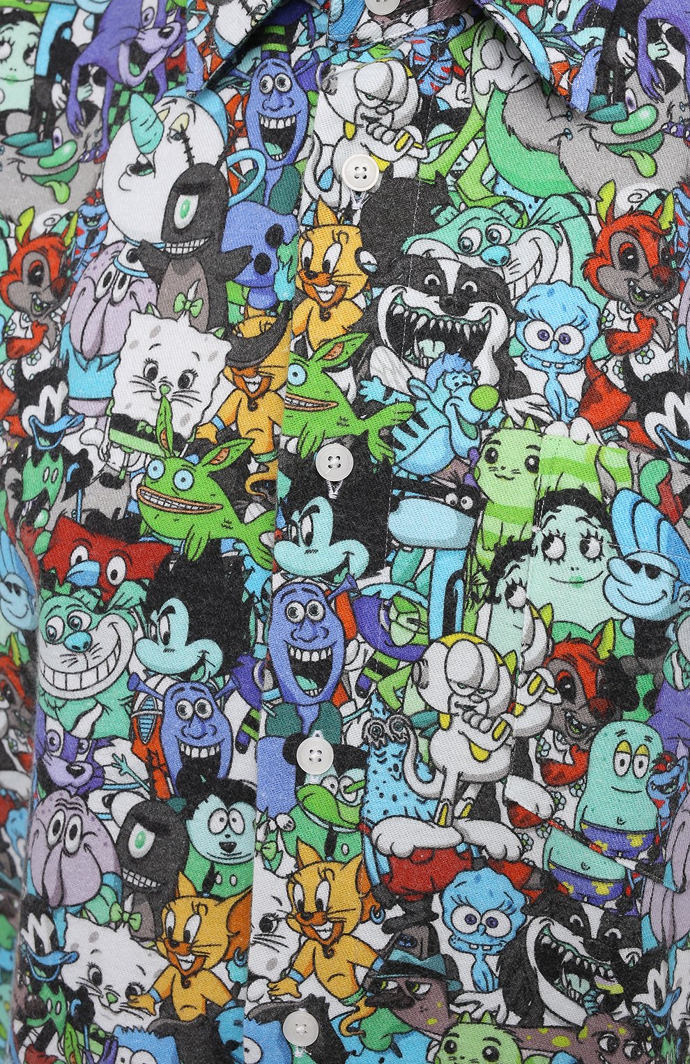 Хлопковая рубашка VETEMENTS разноцветного цвета по цене 68700 руб., арт. UE51SH100C 2608/W, фото 5 Хлопковая рубашка VETEMENTS, арт. UE51SH100C 2608/W, фото 5
