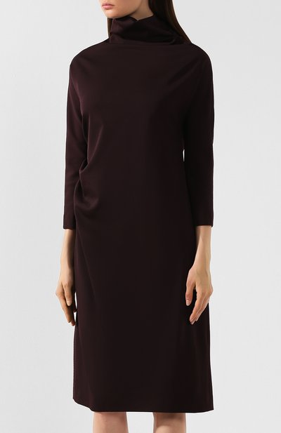 Шерстяное платье DRIES VAN NOTEN фиолетового цвета по цене 142000 руб., арт. 192-11073-8229, фото 3 Шерстяное платье DRIES VAN NOTEN, арт. 192-11073-8229, фото 3