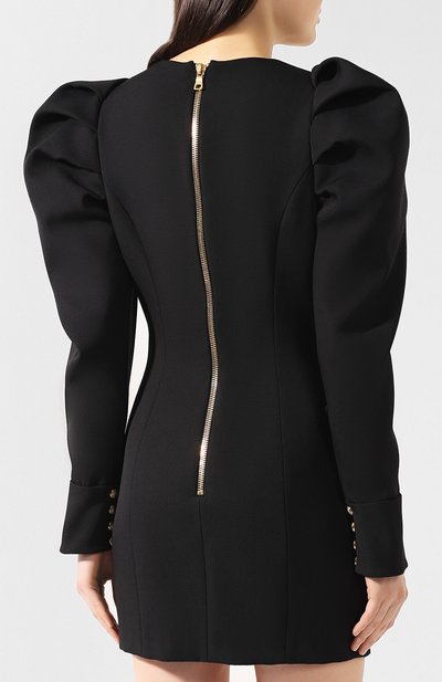 Шерстяное платье BALMAIN черного цвета по цене 358000 руб., арт. RF16183/167L, фото 4 Шерстяное платье BALMAIN, арт. RF16183/167L, фото 4
