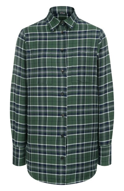 Женская рубашка из хлопка и кашемира KITON, арт. D52445H0942007