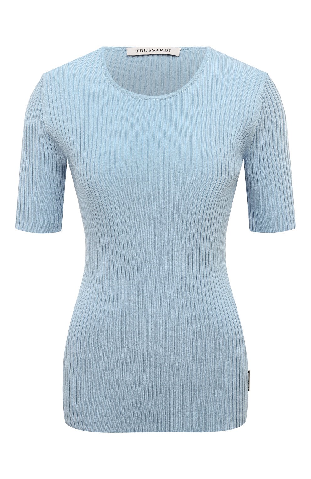 Пуловер TRUSSARDI светло-голубого цвета по цене 13100 руб., арт. 56M00583-0F000730, фото 1 Пуловер TRUSSARDI, арт. 56M00583-0F000730, фото 1