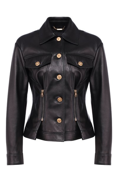Женская кожаная куртка VERSACE, арт. A82043/A228850
