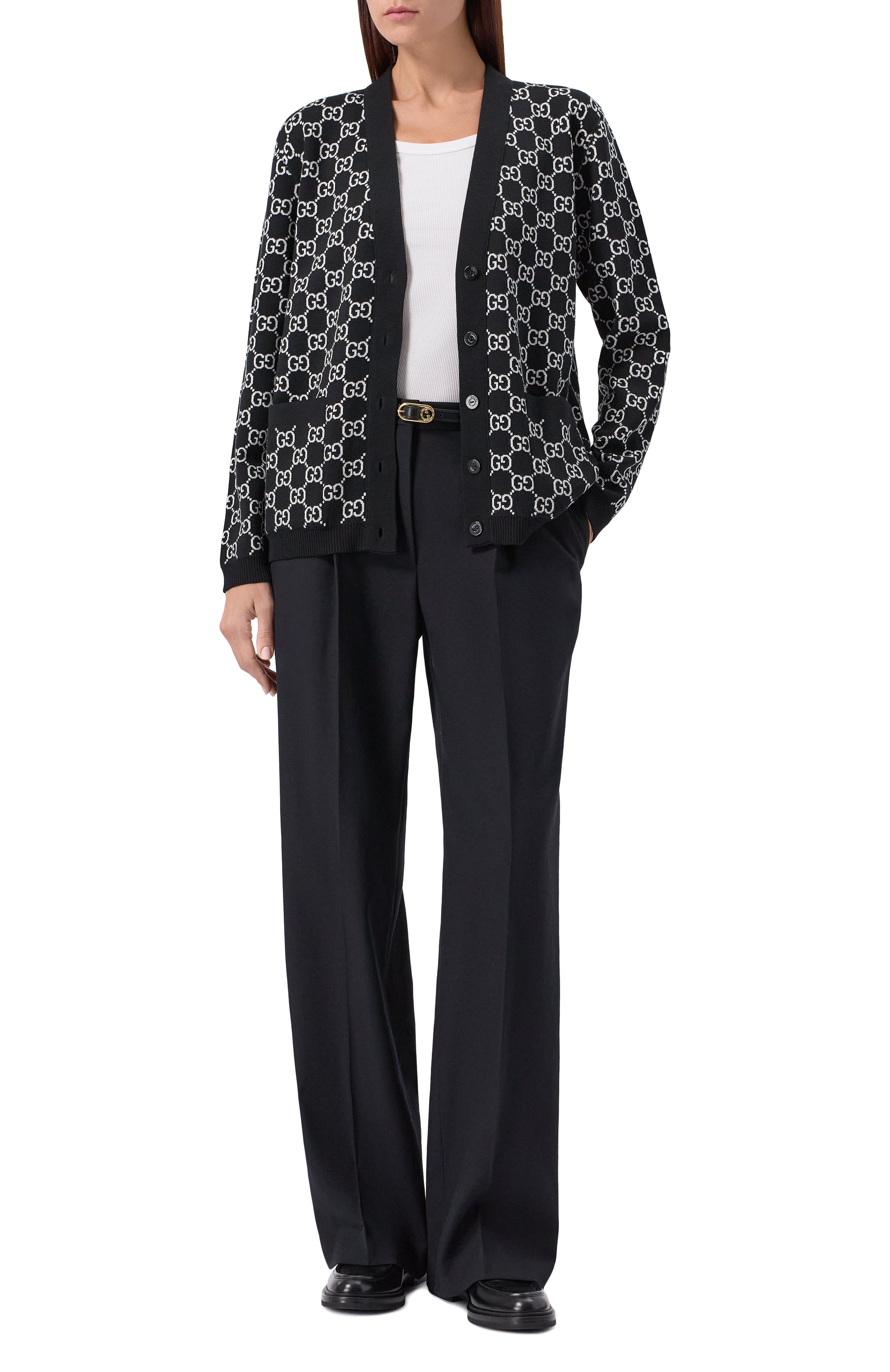 Двусторонний шерстяной кардиган GUCCI, арт. 798157/XKEJP, фото 2