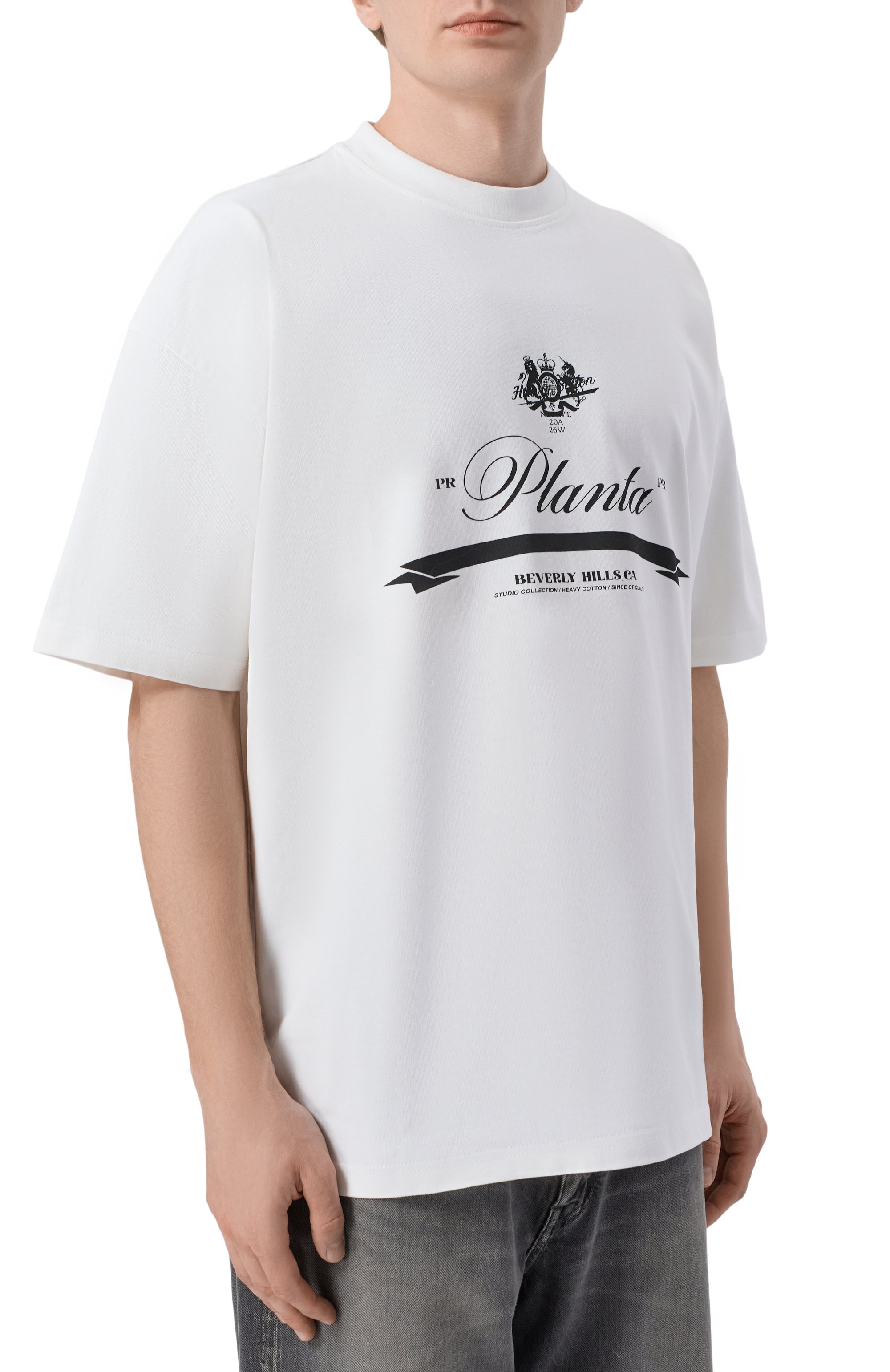 Хлопковая футболка PLANTA ROSA, арт. PR/T01/ANNOUNCEMENT-BIG/300VELVET, фото 4