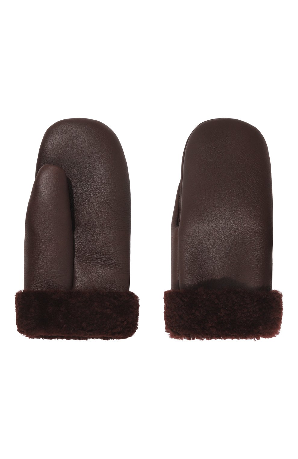 Варежки из овчины MASLOV бордового цвета по цене 18040 руб., арт. М01, фото 2 Варежки из овчины MASLOV, арт. М01, фото 2