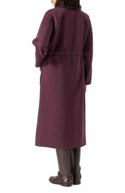 Кашемировое пальто с отделкой из меха соболя SABLEFUR, арт. 72213-SB-12, фото 4