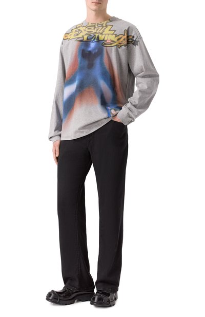 Хлопковый лонгслив DIESEL, арт. A20423/0PLAT, фото 2