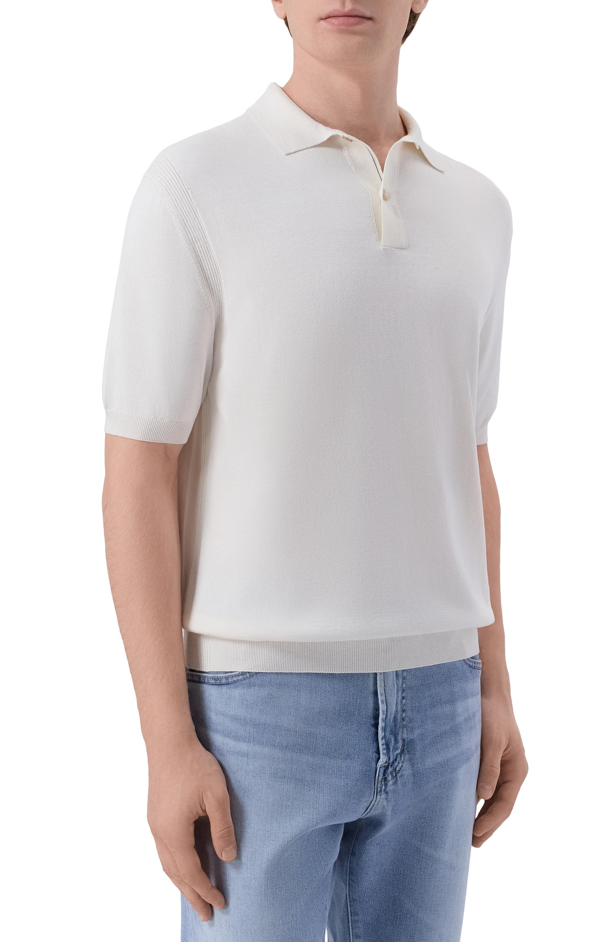 Поло из шелка и хлопка PAUL&SHARK, арт. 26411608_001, фото 3