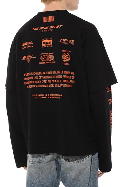 Хлопковый лонгслив VTMNTS, арт. VL18LS100B, фото 4