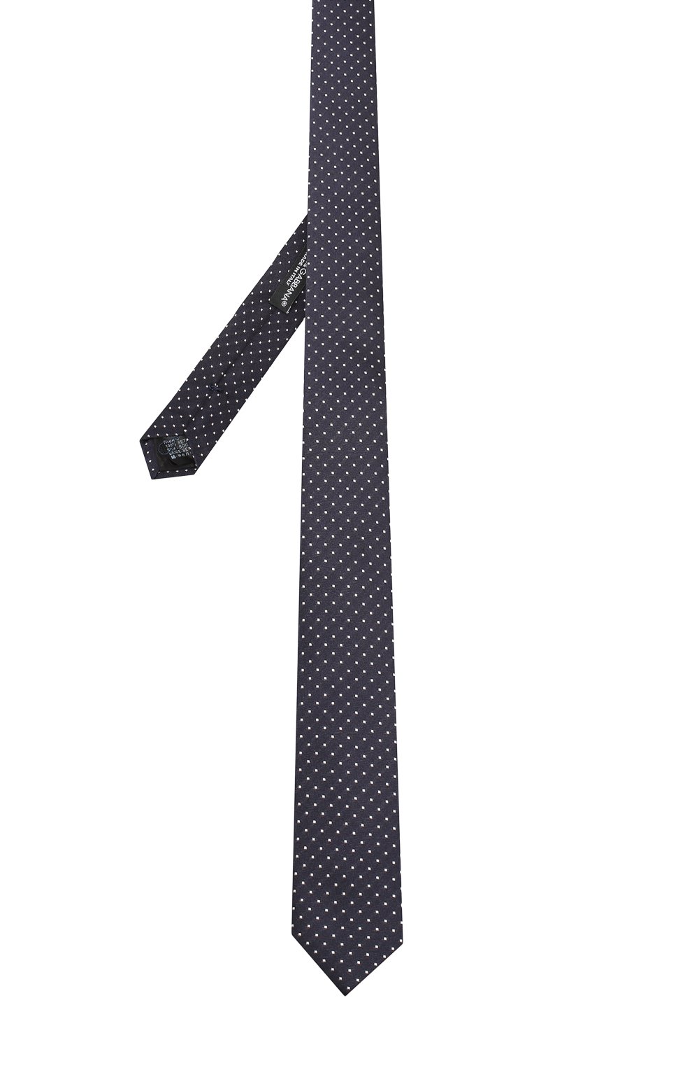 Шелковый галстук с узором DOLCE & GABBANA темно-синего цвета по цене 23450 руб., арт. GT142E/G0JEI, фото 2 Шелковый галстук с узором DOLCE & GABBANA, арт. GT142E/G0JEI, фото 2