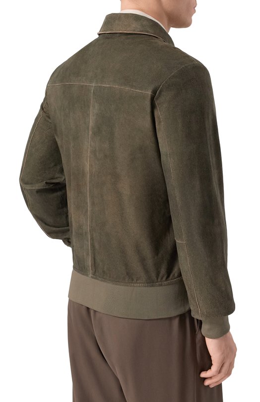 Замшевый бомбер Giorgio Brato GU26S24098CMTM Серый  GU26S24098CMTM Фото 4