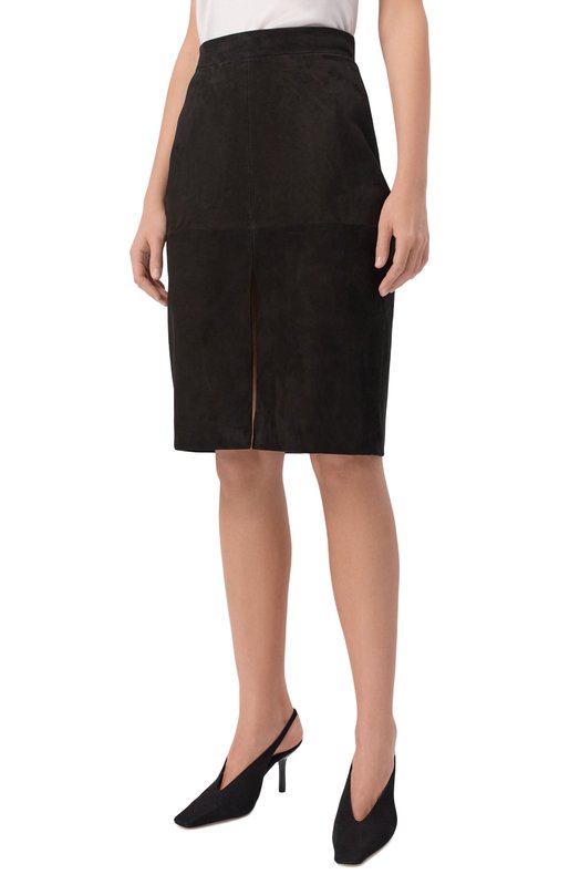 Замшевая юбка Louve 25-06-04-05-20-18-01 Чёрный  25-06-04-05-20-18-01 Фото 3