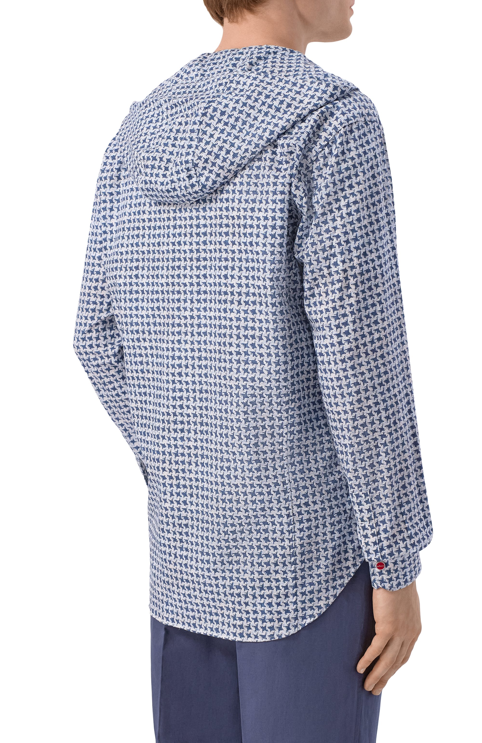 Хлопковая рубашка KITON синего цвета по цене 58950 руб., арт. UMCMARH08909, фото 4 Хлопковая рубашка KITON, арт. UMCMARH08909, фото 4