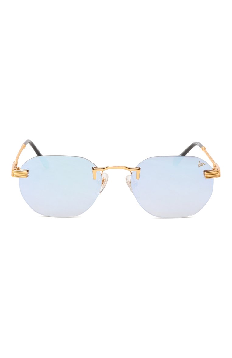 Женские солнцезащитные очки VINTAGE FRAMES голубого цвета, арт. DETR0IT PLAYER 24KT G0LD/BR0WN | Фото 3 (Региональные ограничения белый список (Axapta Mercury): Не проставлено; Тип очков: С/з; Нос: Не проставлено; Материал: Металл; Кросс-КТ: С/з-унисекс; Очки форма: Безоправные, Квадратные; Оптика Гендер: оптика-унисекс)